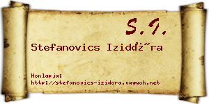 Stefanovics Izidóra névjegykártya